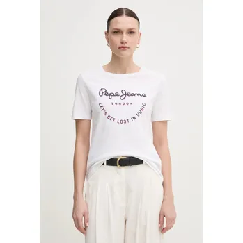 Pánské tričko Bavlněné tričko Pepe Jeans RUMER PL506072 bílá 00X, vel. L