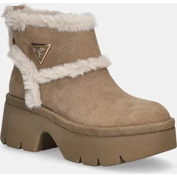 Dámská zimní obuv Sněhule Guess BRIDGETE FLFBRD.ESU10.NATU béžová 80X, EUR 39