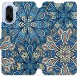 Flipové pouzdro Mobiwear - OnePlus Nord CE5 - V108P Modré mandala květy (Knížkové flip pouzdro, obal, kryt na mobil OnePlus Nord CE 5 - V108P Modré mandala květy, materiál Umělá kůže + TPU - ochrana 360°, stojánek, silikonová vanička, magnetické zavírání)