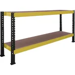 Nekonečný průmyslový regál Trestles RNC 1400x1600x600, nosnost 1600 kg, 2 police Barva: žluto-černá