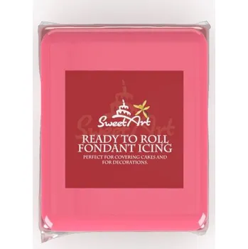 4-Mix Maďarsko SweetArt potahovací a modelovací hmota vanilková neonový efekt Pink (250 g) ▹