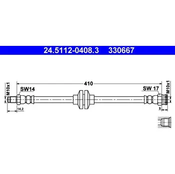 Brzdová hadice Brzdová hadice ATE 24.5112-0408.3