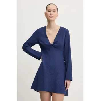 Dámské šaty Šaty Abercrombie & Fitch tmavomodrá barva, mini, KI159-5690 KI159.5690.200 59X, vel. L
