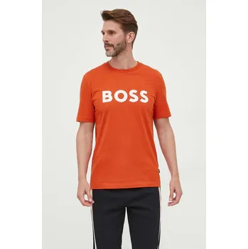 Pánské tričko Bavlněné tričko BOSS 50495742 oranžová 28X, vel. S