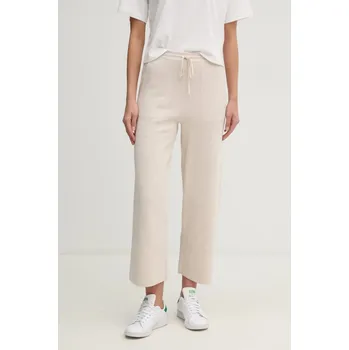 Dámské kalhoty Tepláky OUI béžová barva, hladké, 85753 80X, vel. 38