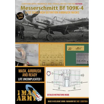 Plastikový model 1ManArmy 1/32 Messerschmitt Bf 109 K-4 paint mask (Kotare)