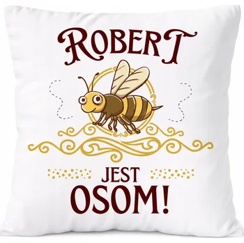 Polštář Polštář pro Nikodema jako Dárek s potiskem bílý PoliDraw