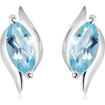 Náušnice Arabona S Blue Topaz - stříbrné náušnice s modrým topazem