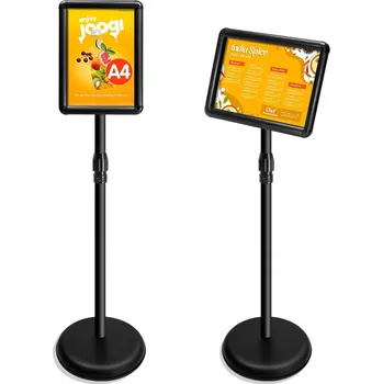 INFORMAČNÍ STOJAN A4 REKLAMNÍ TABULE na plakát ČERNÝ STOJAN NA REKLAMU MENU