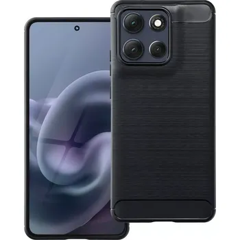 Pouzdro na mobilní telefon Carbon kryt Motorola Moto G86 5G – černý odolný obal (Carbon pouzdro pro Motorola Moto G86 5G – odolný kryt s karbonovým motivem a ochranou proti pádu)