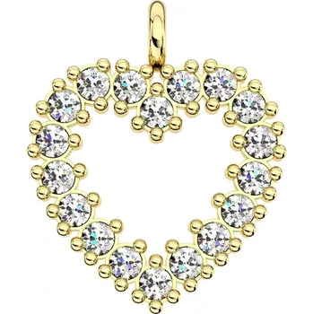 Přívěsek Marina G Briliant - oslnivý přívěsek srdce ze žlutého zlata s brilianty