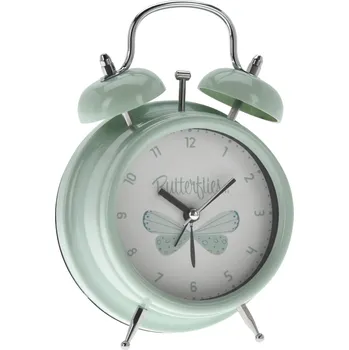 Home Styling Collection Dětské stolní hodiny s budíkem na baterie, zelené