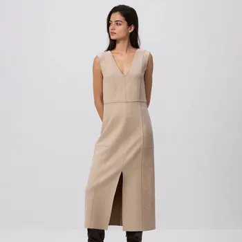 Dámské šaty Reserved - Šaty z imitace semiše - béžová - XV497-08X - XV497-08X-XS