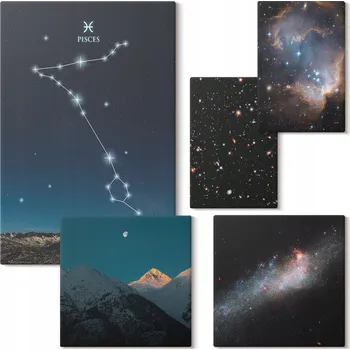 Obraz Vícedílný Obraz Na Plátně Kosmické konstelace galaxie 5 kusů