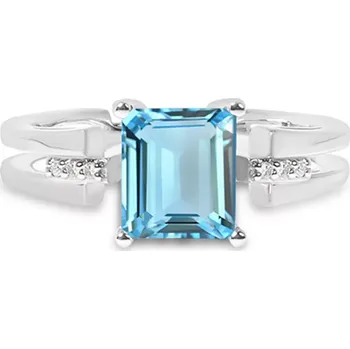 Prsten Tris S Blue Topaz - prsten ze stříbra s modrým topazem