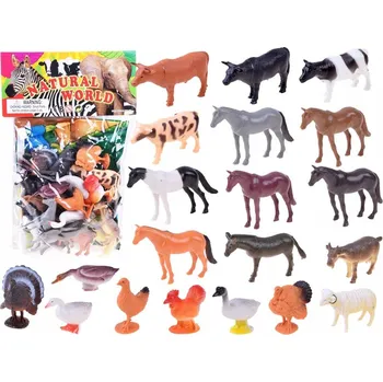 Figurka Zvířátka z farmy: 20 figurek hospodářských zvířat ZA3105