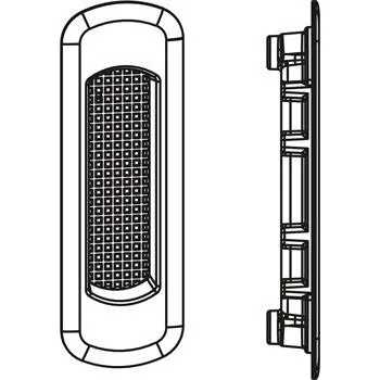 Dveřní kování MACO HS úchytková mušle krátká 110 x 36 mm, h=9 mm, hliník černý (370973)