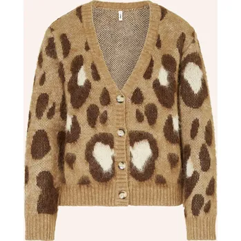 Dámský svetr Only Dámský Pletený Kardigan, béžová / tmavě hnědá, 40