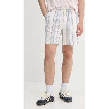 Pánské kraťasy Bavlněné šortky Tommy Jeans pánské, béžová barva, DM0DM21948 00X, vel. S