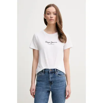 Pánské tričko Bavlněné tričko Pepe Jeans MACY bílá barva, PL506012 00X, vel. L
