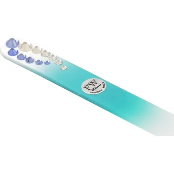 FW Skleněný pilník s kamínky - SW10 Turquoise