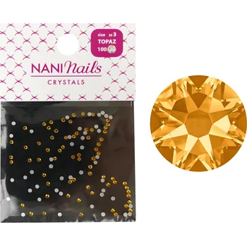NANI kamínky SS3 100 ks - Golden Topaz