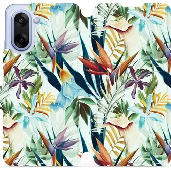 Pouzdro na mobilní telefon Flipové pouzdro Mobiwear - OnePlus Nord CE5 - M071P Flóra (Knížkové flip pouzdro, obal, kryt na mobil OnePlus Nord CE 5 - M071P Flóra, materiál Umělá kůže + TPU - ochrana 360°, stojánek, silikonová vanička, magnetické zavírání)