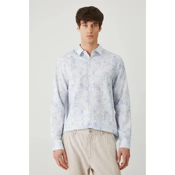 Pánská košile Lněná košile Medicine RS25.KDM701 modrá 50A, vel. S