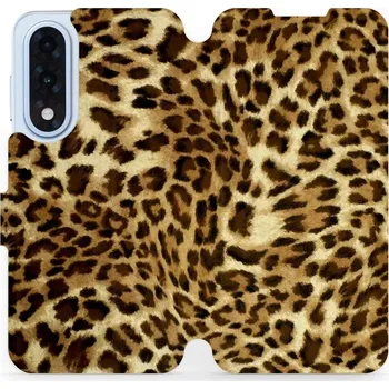 Pouzdro na mobilní telefon Flipové pouzdro Mobiwear - OnePlus Nord 5 - VA33P Leopardí vzor (Knížkové flip pouzdro, obal, kryt na mobil OnePlus Nord 5 - VA33P Leopardí vzor, materiál Umělá kůže + TPU - ochrana 360°, stojánek, silikonová vanička, magnetické zavírání)