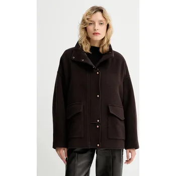 Dámský kabát Kabát s příměsí vlny Sessun 25112020 hnědá 89X, vel. XS