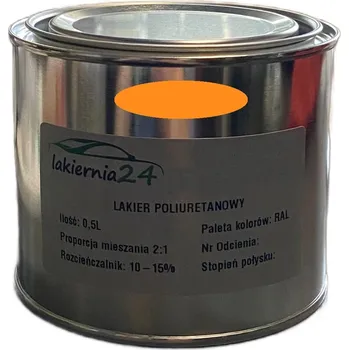 barva na kov Barva Průmyslová polyuretanová barva, polyuretanový lak polomatný 0,5l 2:1 RAL 1028