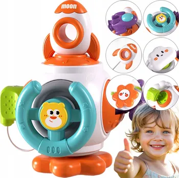 Hračka pro nejmenší SENZORICKÁ HRAČKA MONTESSORI KOULE SPINNER RAKETA VOLANT 6v1 18m+