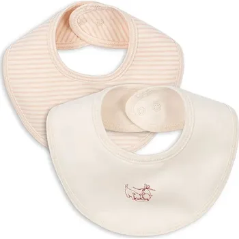 Bryndák Oboustranný dětský bryndáček Fanga Fontana FIO STRIPE 2 PACK BIBS OCS 2-pack FA100040 béžová 02X, vel. ONE SIZE