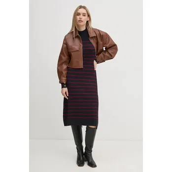 Dámské šaty Šaty Pepe Jeans HARLEM DRESS tmavomodrá barva, mini, PL953587 59X, vel. S