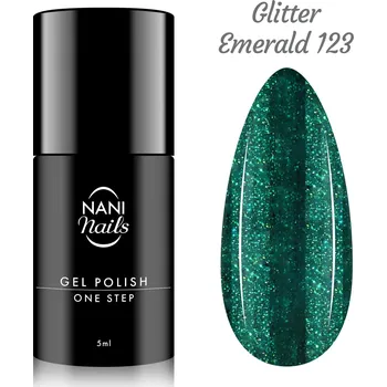 Lak na nehty NANI gel lak One Step 5 ml - Glitter Emerald