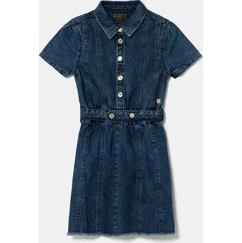 Dámské šaty Dětské riflové šaty Guess tmavomodrá barva, midi, J5RK33 D4EU0 J5RK33.D4EU0.PPYA 59X, vel. 167