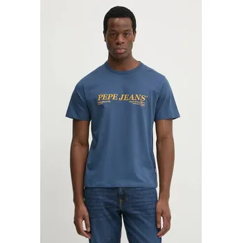 Bavlněné tričko Pepe Jeans DYLAN TEE PM509728 modrá 95X, vel. M