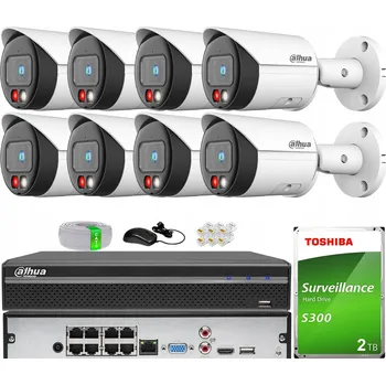 IP kamera Sada IP monitoringu 8x kamera IPC-HFW2849S-S-IL-0280B WizSense DAHUA