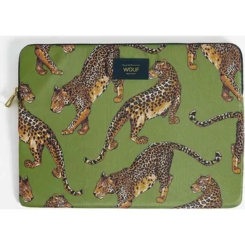 pouzdro na notebook Obal na notebook WOUF Olive Leopard 13" & 14" S240029 vícebarevná MLC