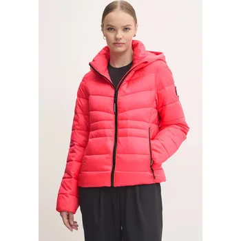 Bunda Superdry dámská, růžová barva, zimní, W5011724A-1ZP W5011724A.1ZP 42B, vel. M