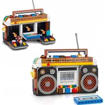 ostatní stavebnice Retro rádio Boombox kazetový Stavebnice Model 554 dílů (554PCS)