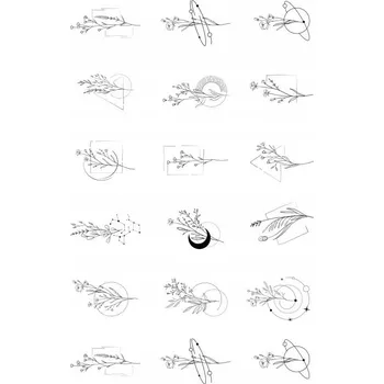 Tetování Dočasné tetování květiny rostliny planety A4