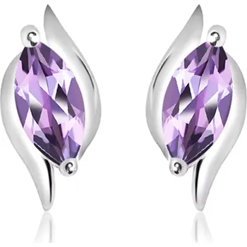 Náušnice Arabona S Ametyst - stříbrné náušnice s ametystem