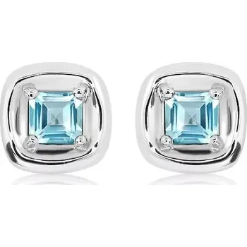 Náušnice Efka S Blue Topaz - stříbrné náušnice s modrým topazem