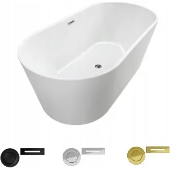 Vana Volně stojící akrylátová vana Braider Altaria, odtok uprostřed, 180 x 80 cm