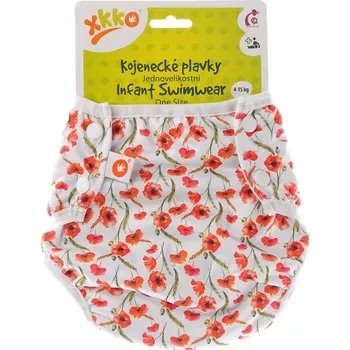 Dětská móda XKKO Jednovelikostní kojenecké plavky Red Poppies