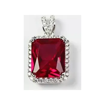 Přívěsek Ronja Silver Ruby - stříbrný přívěsek se zirkony