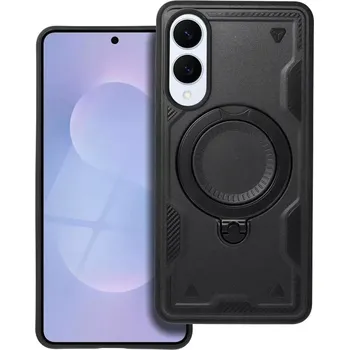 Pouzdro na mobilní telefon Frost Armor odolný kryt Samsung Galaxy S25 Edge – černý obal (Frost Armor pouzdro pro Samsung Galaxy S25 Edge – odolný kryt s výklopným stojánkem a hybridní konstrukcí)