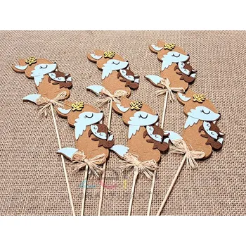 Zápich srna filcová (6 ks) - barevná