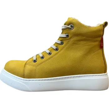 Dámská zimní obuv LOOKE zimní kotníkové tenisky 1256-07 žlutá Barva: Žlutá, Velikost: 41